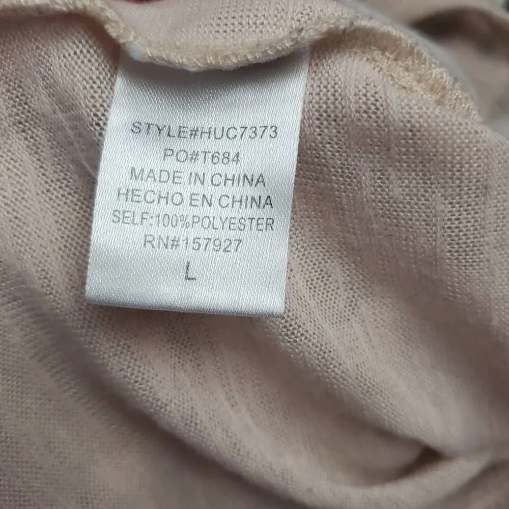 La miel Large Tan Long Juniors Cardigan Sweater - Picture 7 of 8